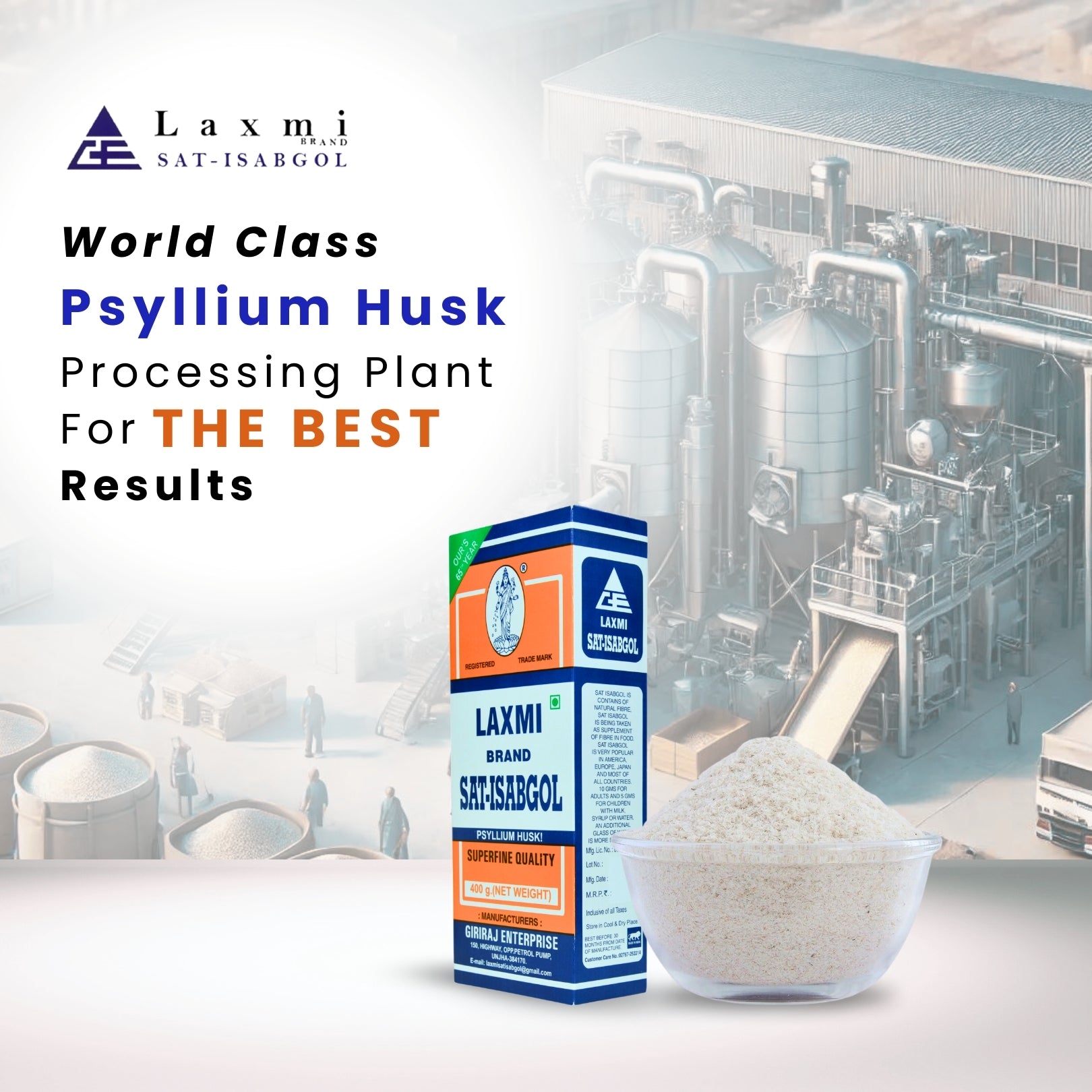 World Class Psyllium Husk Processing Plant for the Best Results