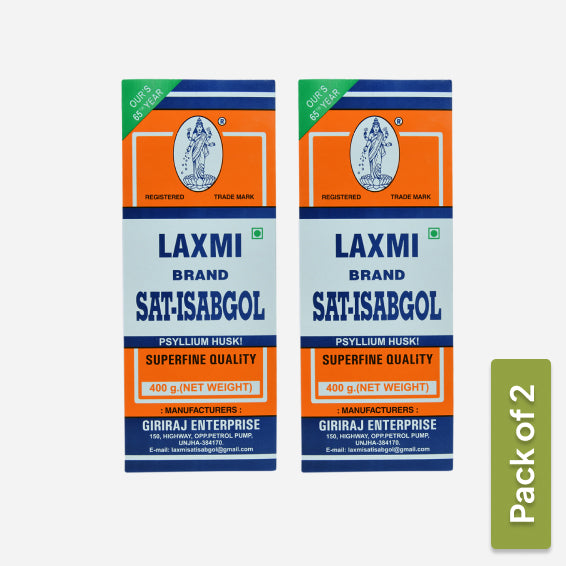 Laxmi Sat Isabgol ( Psyllium Husk ) 400G, Pack of 2